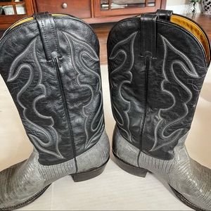 Men's Nocona Genuine Snake Print Boots Size 12 D Made In USA